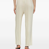 Pantaloni effetto plissé color crema Issey miyake - donna 