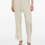 Pantaloni effetto plissé color crema Issey miyake - donna 