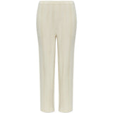 Pantaloni effetto plissé color crema Issey miyake - donna 