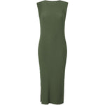 Abito midi plisettato Rhombus in verde Issey miyake - donna 