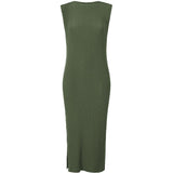 Abito midi plisettato Rhombus in verde Issey miyake - donna 