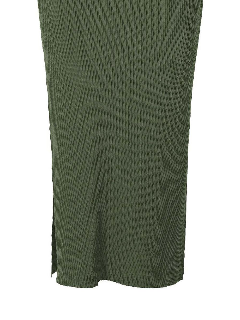 Abito midi plisettato Rhombus in verde Issey miyake - donna 