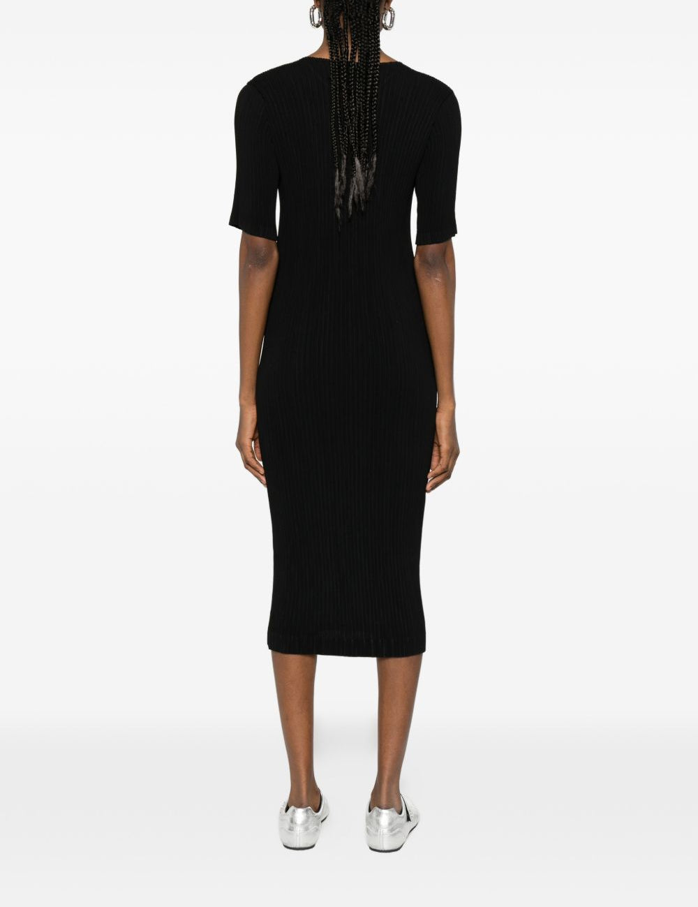 Abito midi plissettato in nero Issey miyake  - donna 