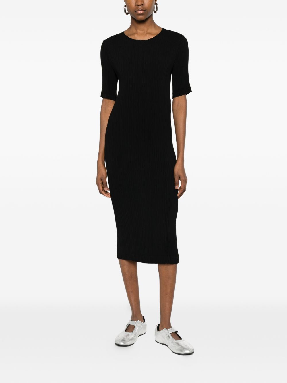 Abito midi plissettato in nero Issey miyake  - donna 