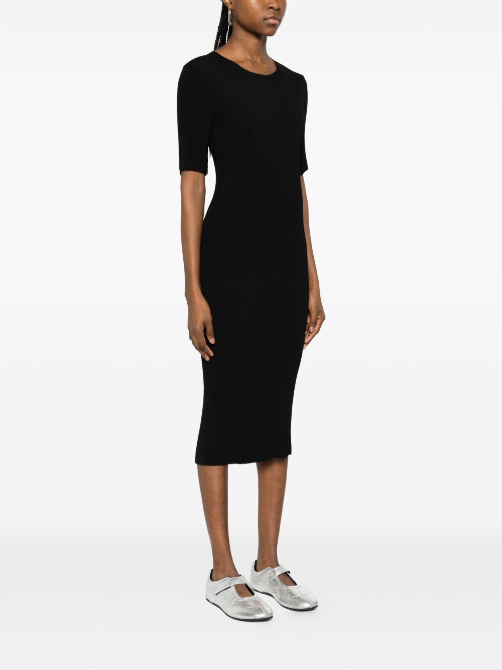 Abito midi plissettato in nero Issey miyake  - donna 