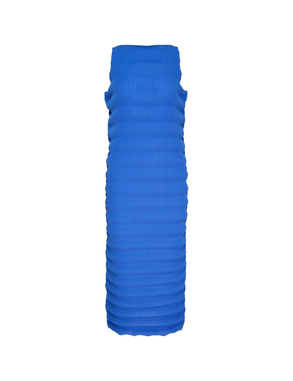 Abito midi spring con design plisettato in blu 
