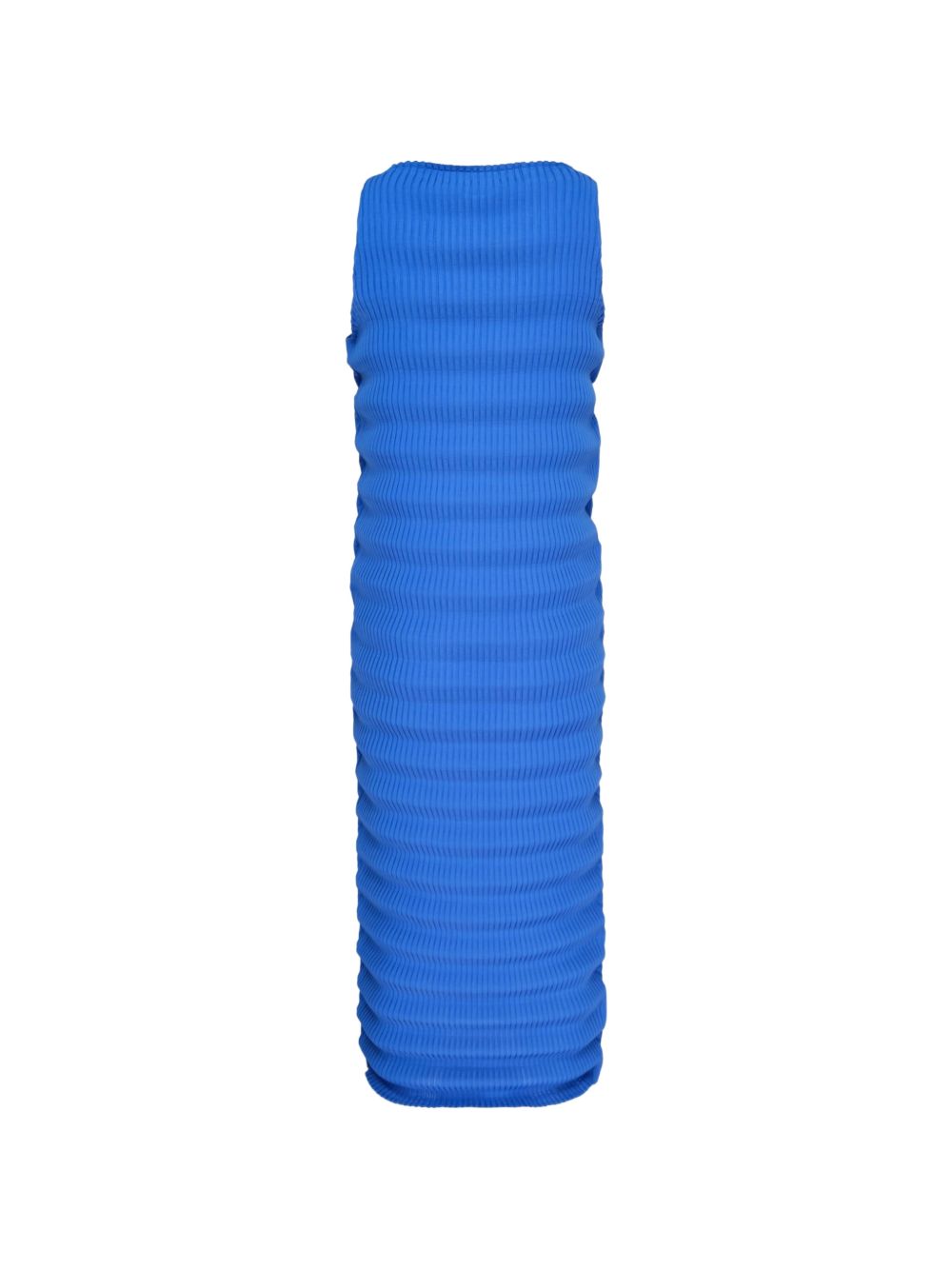 Abito midi spring con design plisettato in blu 