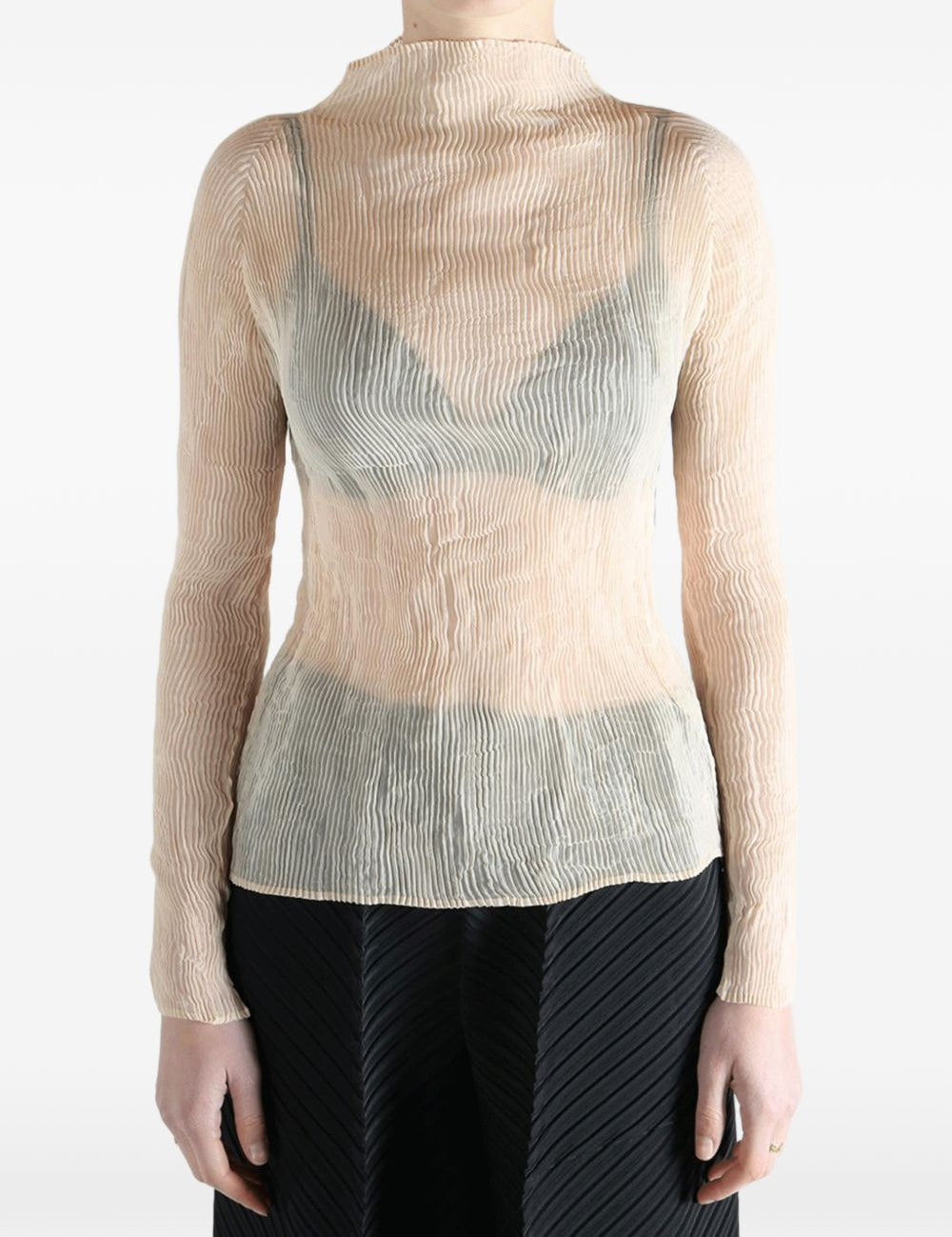 Top plissettato in beige Issey miyake - donna 
