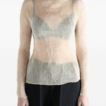 Top plissettato in beige Issey miyake - donna 