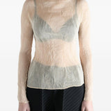 Top plissettato in beige Issey miyake - donna 