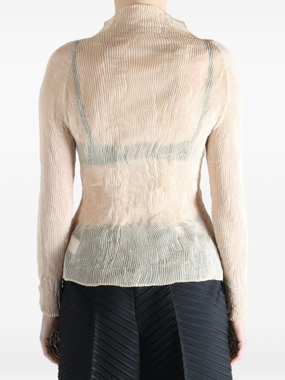 Top plissettato in beige Issey miyake - donna 