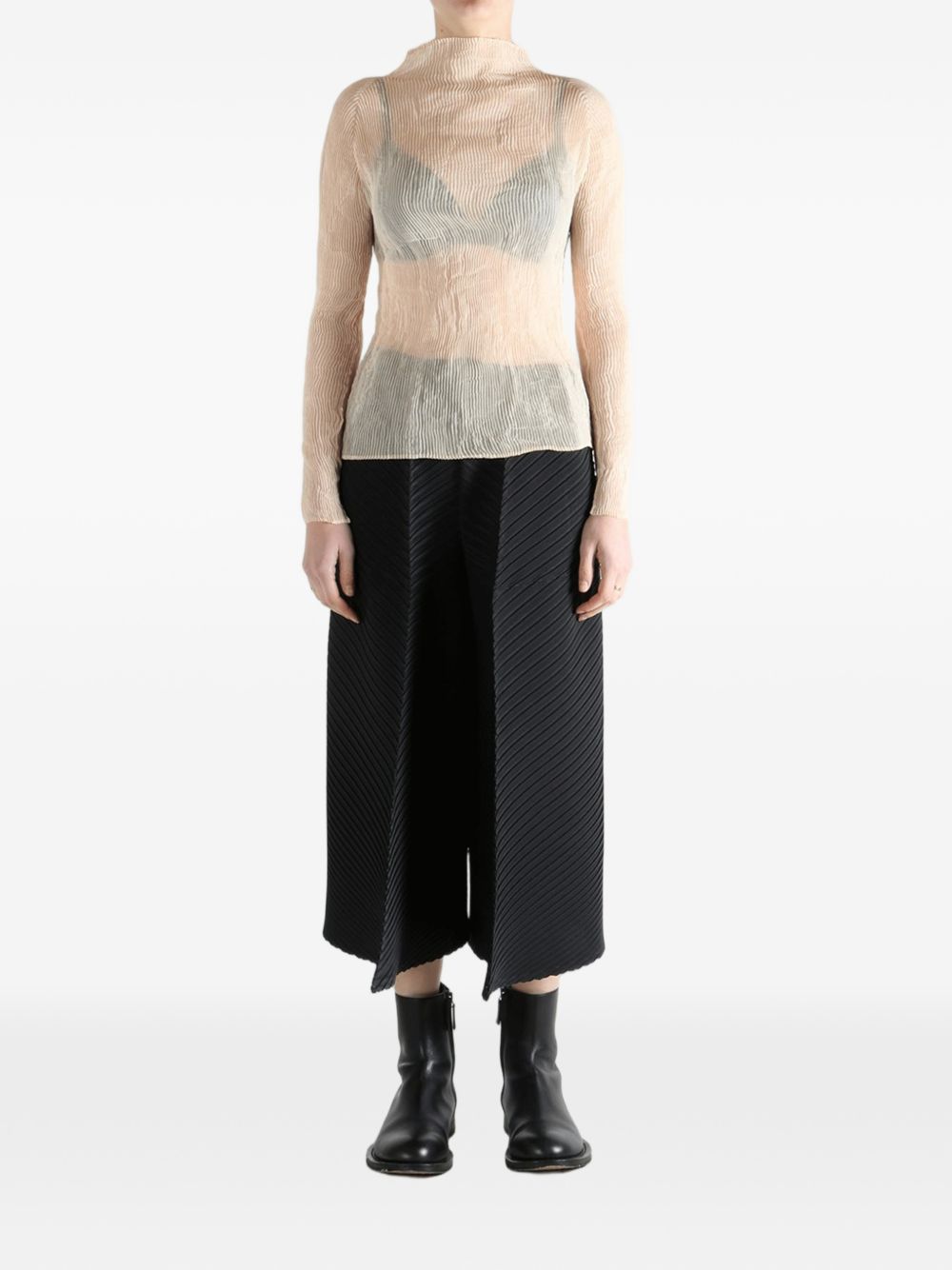 Top plissettato in beige Issey miyake - donna 