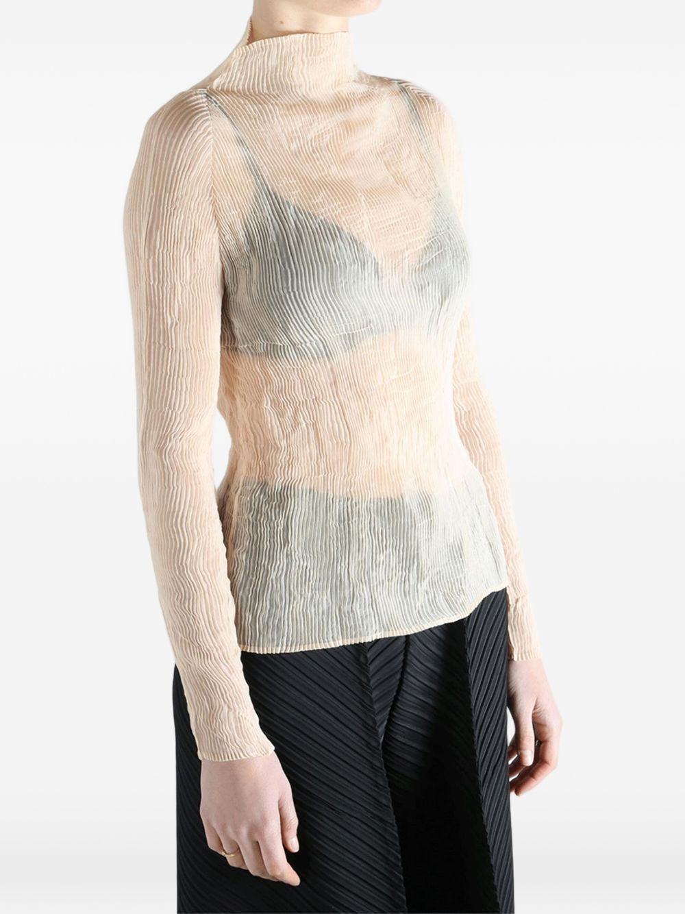 Top plissettato in beige Issey miyake - donna 