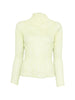 Lime Green Issey Miyake Pleated Long-Sleeve Top - Women