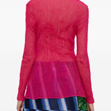 Top con scollo a v plissettato in rosa Issey miyake - donna 