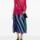 Top con scollo a v plissettato in rosa Issey miyake - donna 