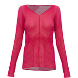 Top con scollo a v plissettato in rosa Issey miyake - donna 
