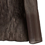 TOP SCOLLO A V SEMI TRASPARENTE IN MARRONE ISSEY MIYAKE - donna 