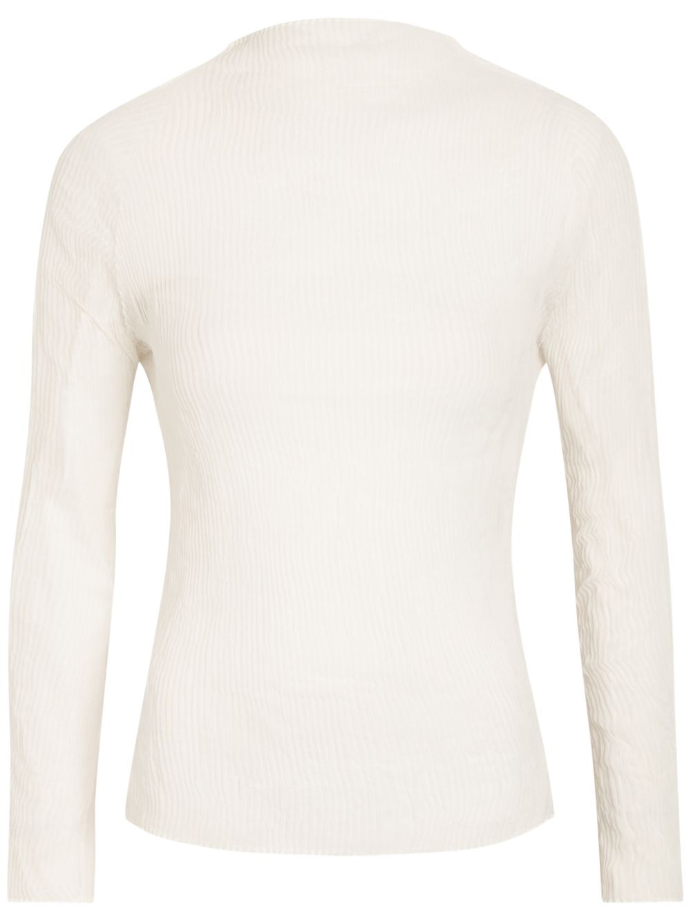 Top a maniche lunghe con design plisettato in bianco Issey miyake - donna 