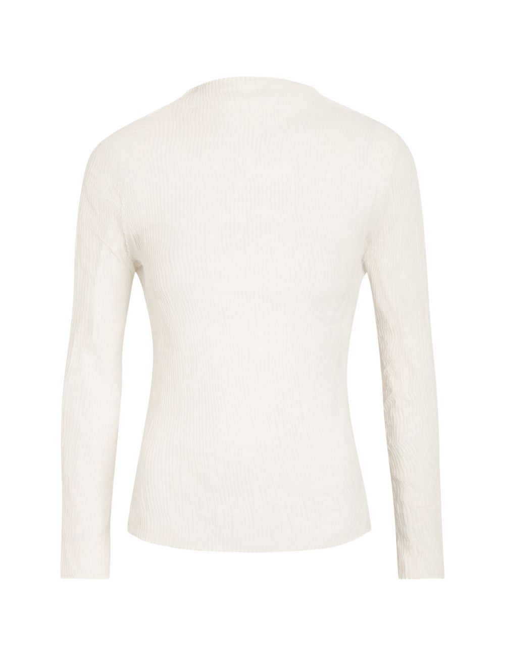 Top a maniche lunghe con design plisettato in bianco Issey miyake - donna 