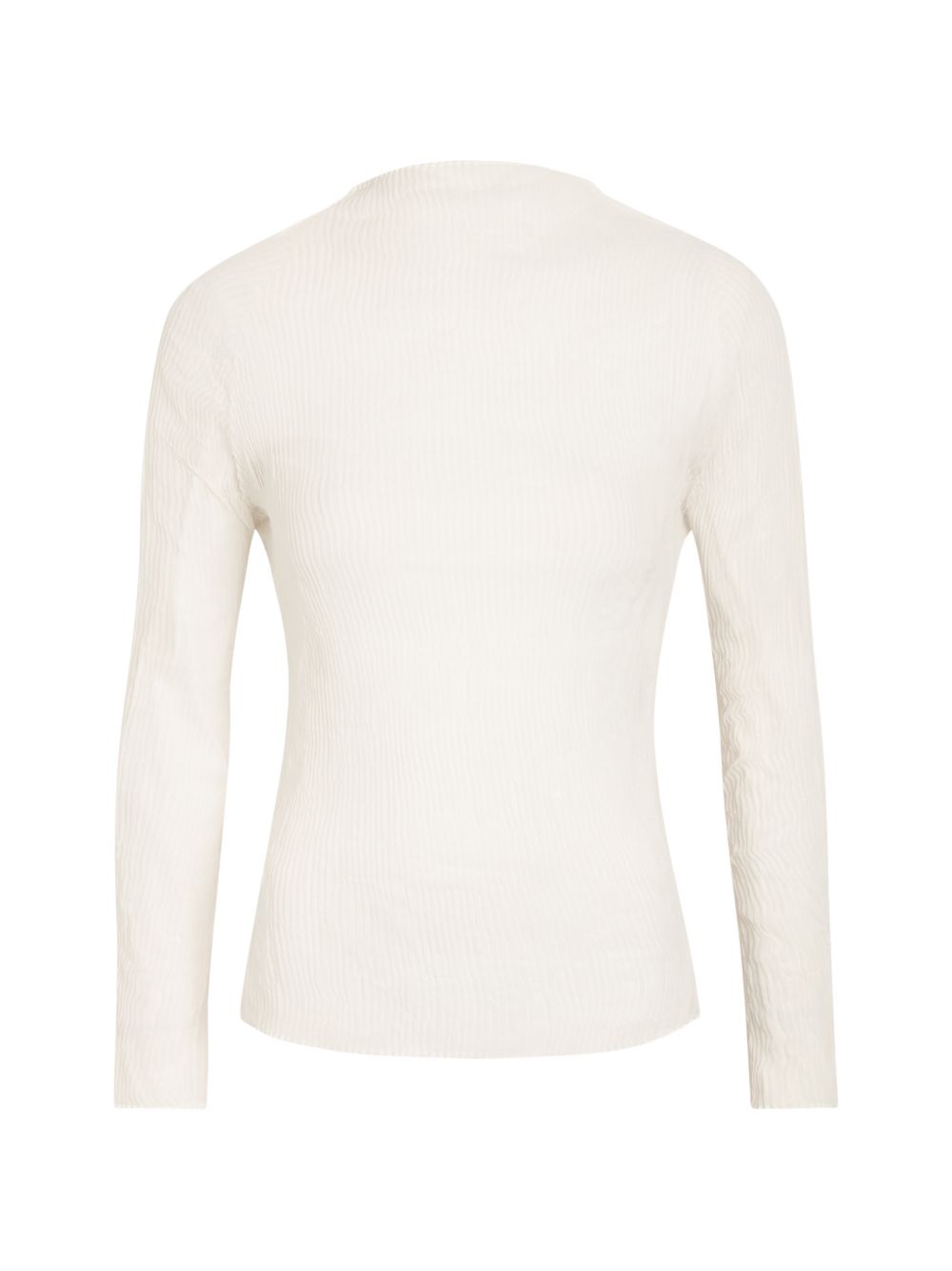 Top a maniche lunghe con design plisettato in bianco Issey miyake - donna 