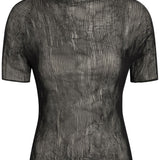 Top effetto plisse in nero Issey miyake  - donna 