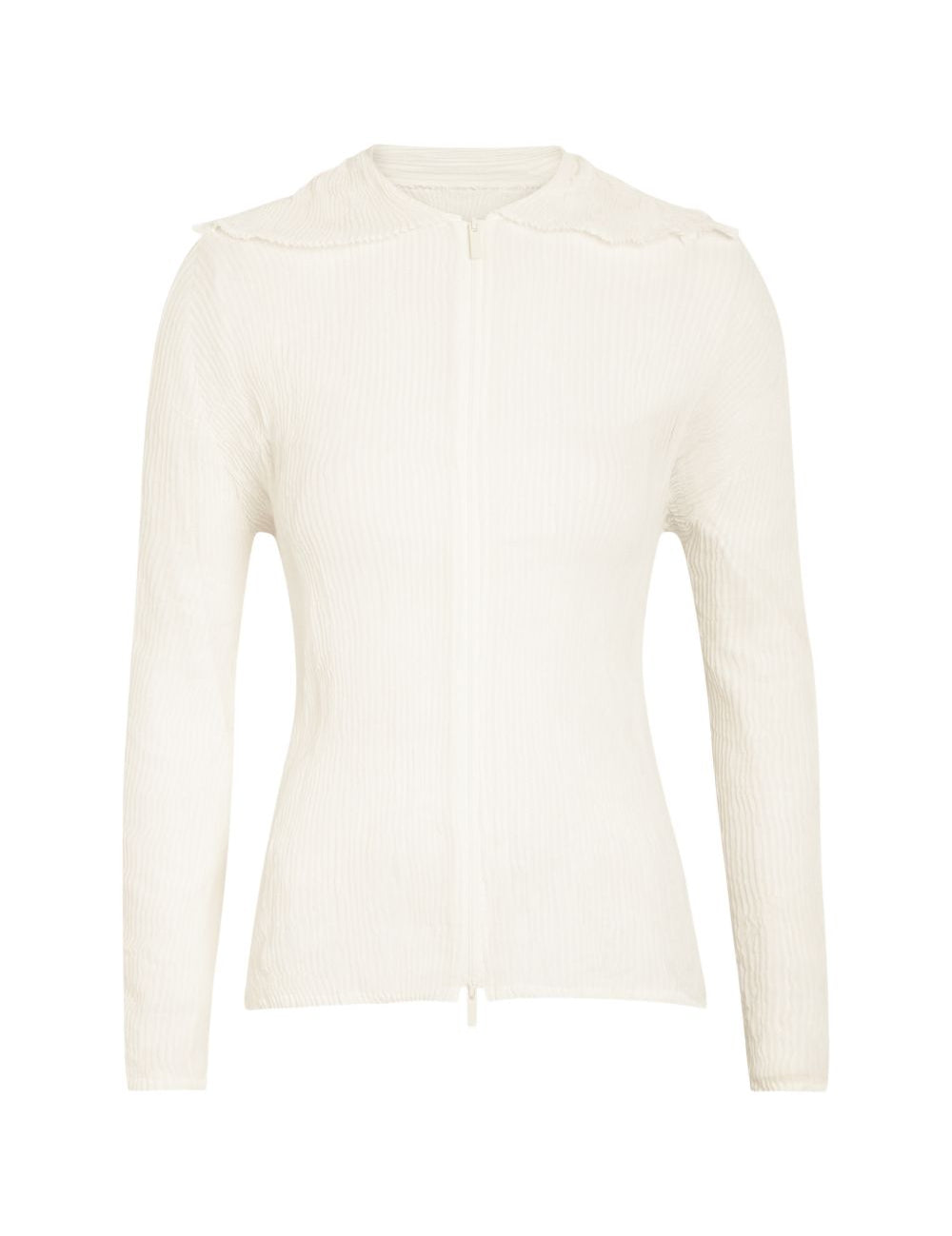 Top effetto plisse con zip in bianco Issey miyake  - donna 