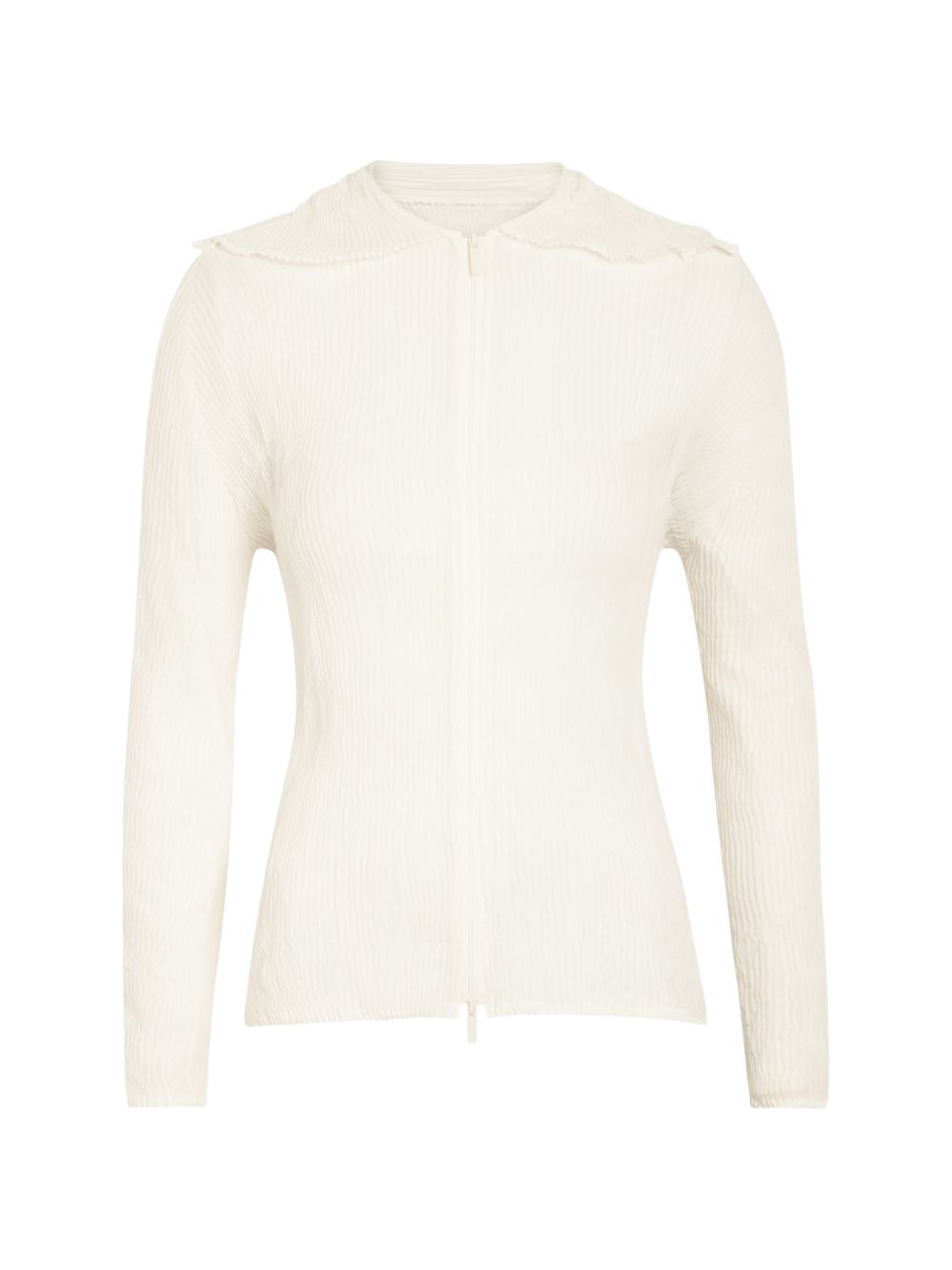 Top effetto plisse con zip in bianco Issey miyake  - donna 