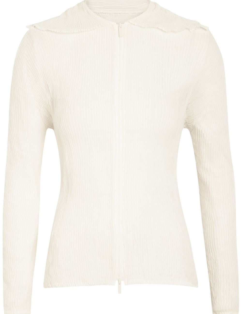 Top effetto plisse con zip in bianco Issey miyake  - donna 