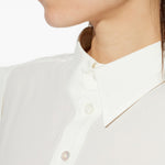 Camicia smanicata con colletto classico in bianco - Issey Miyake 