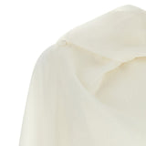 Top drappeggiato asimmetrico All Squares in bianco 