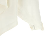 Top drappeggiato asimmetrico All Squares in bianco 