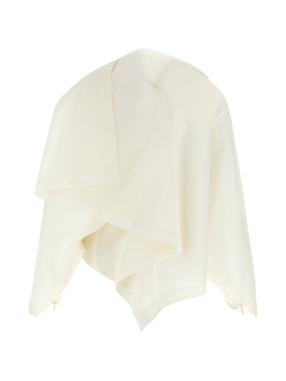 Top drappeggiato asimmetrico All Squares in bianco 