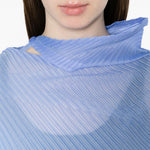 BLUSA a collo alto asimmetrico in azzurro Issey miyake - donna 