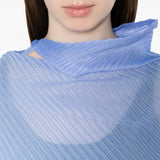 BLUSA a collo alto asimmetrico in azzurro Issey miyake - donna 