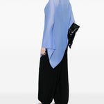 BLUSA a collo alto asimmetrico in azzurro Issey miyake - donna 