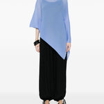 BLUSA a collo alto asimmetrico in azzurro Issey miyake - donna 