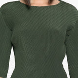 Top effetto plissé in verde Issey miyake - donna 