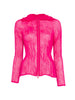 Issey Miyake Pleated Design Long-Sleeved Top in Pink - Women