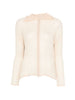 Top a maniche lunghe con design plissettato in avorio Issey miyake  - donna