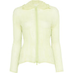 Top a maniche lunghe con design plissettato in verde lime Issey miyake  - donna 
