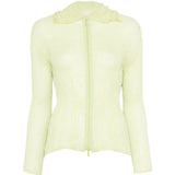 Top a maniche lunghe con design plissettato in verde lime Issey miyake  - donna 