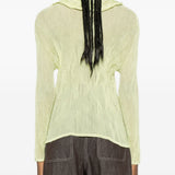 Top a maniche lunghe con design plissettato in verde lime Issey miyake  - donna 