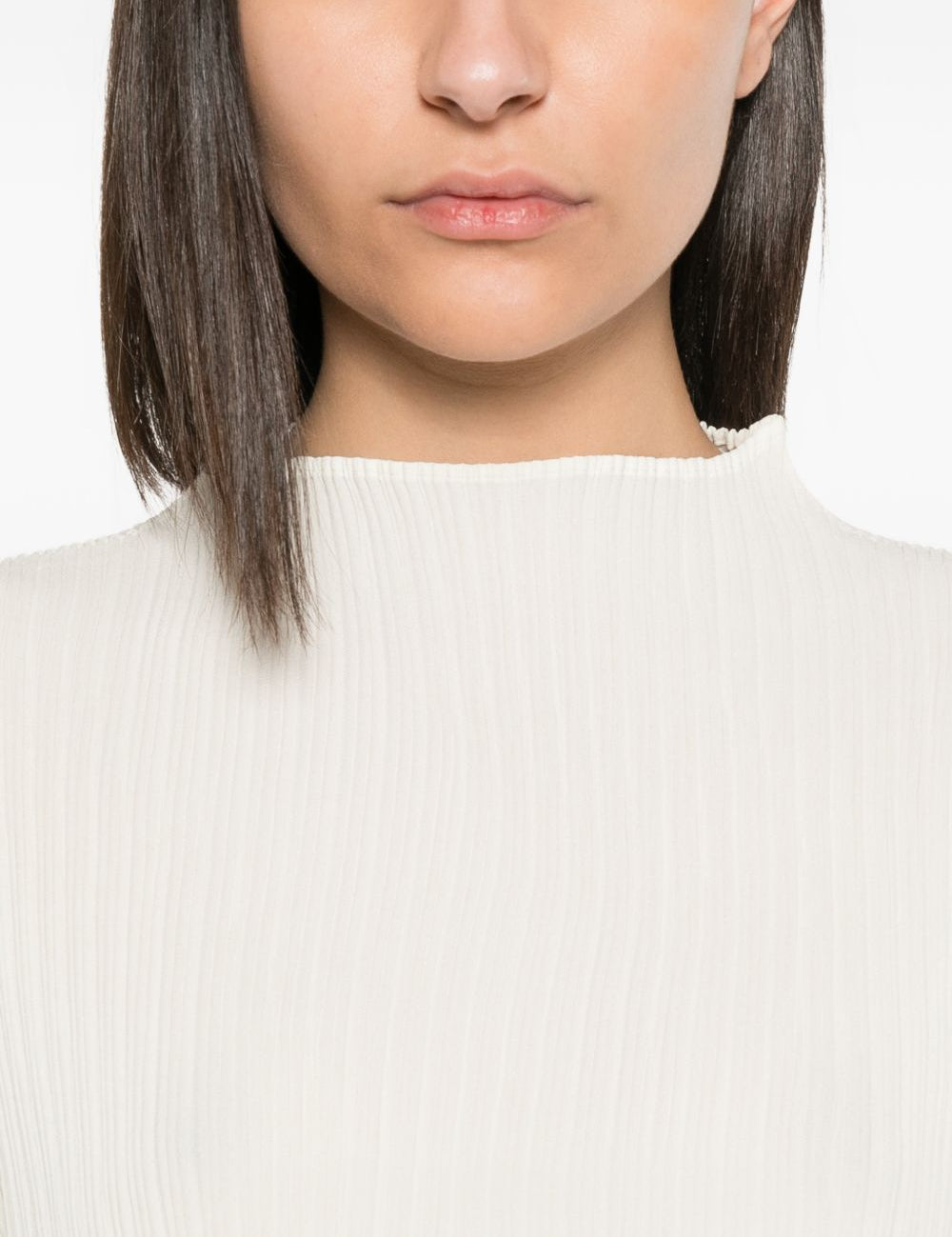 Top a pieghe in bianco Issey miyake - donna 