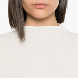 Top a pieghe in bianco Issey miyake - donna 