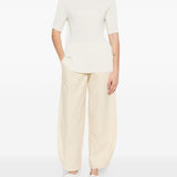 Top a pieghe in bianco Issey miyake - donna 