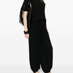 T-SHIRT a coste in nero Issey miyake - donna 