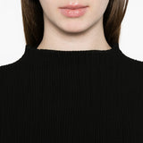 T-SHIRT a coste in nero Issey miyake - donna 
