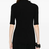 T-SHIRT a coste in nero Issey miyake - donna 