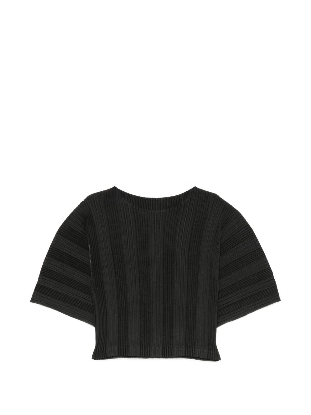 Top  plissettato in nero 